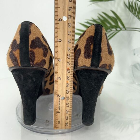 Stuart Weitzman Pumps Women's Size 8.5 M Brown Pony Hair Wedge Slip On Shoes - Picture 8 of 15